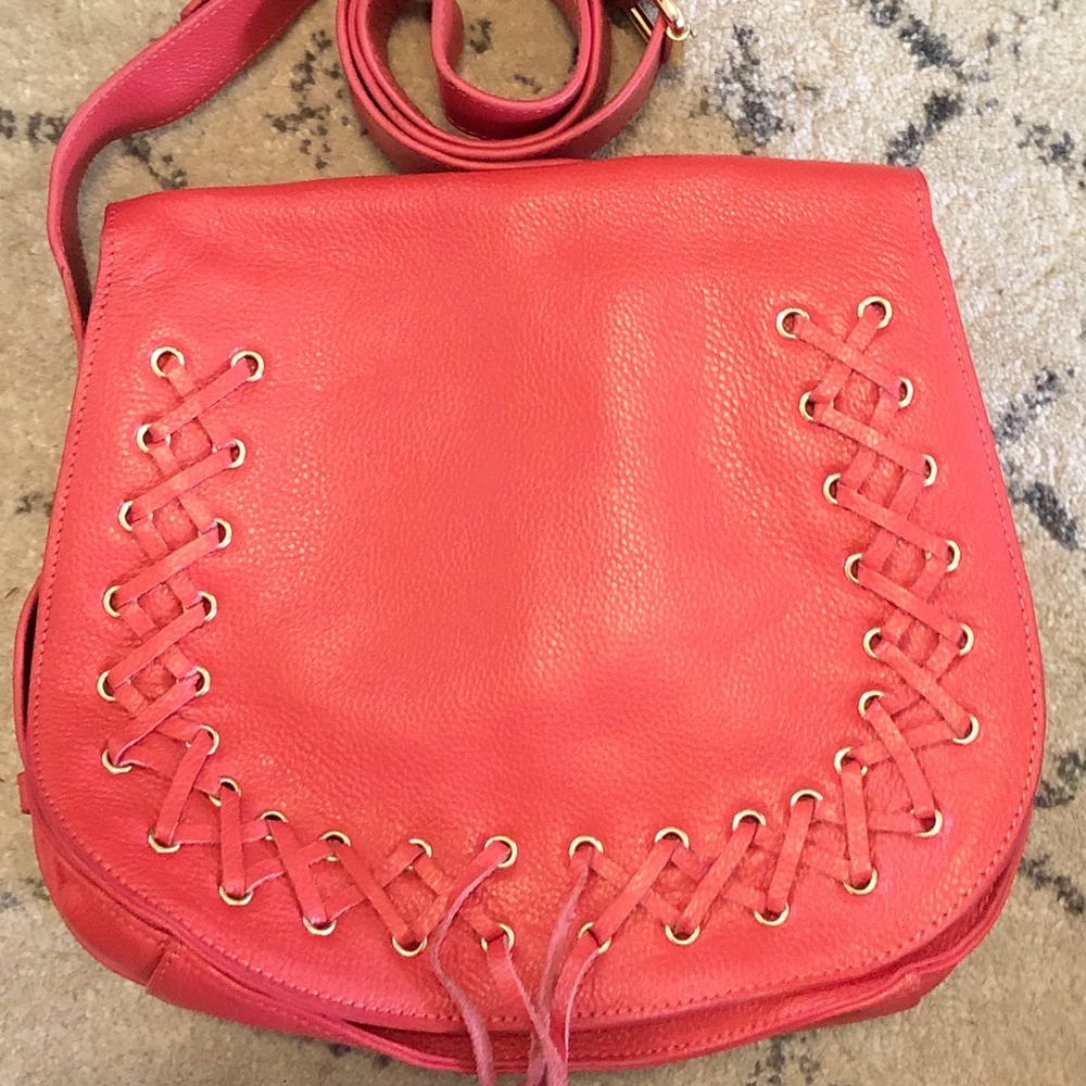 Genuine leather Violetta cross body purse